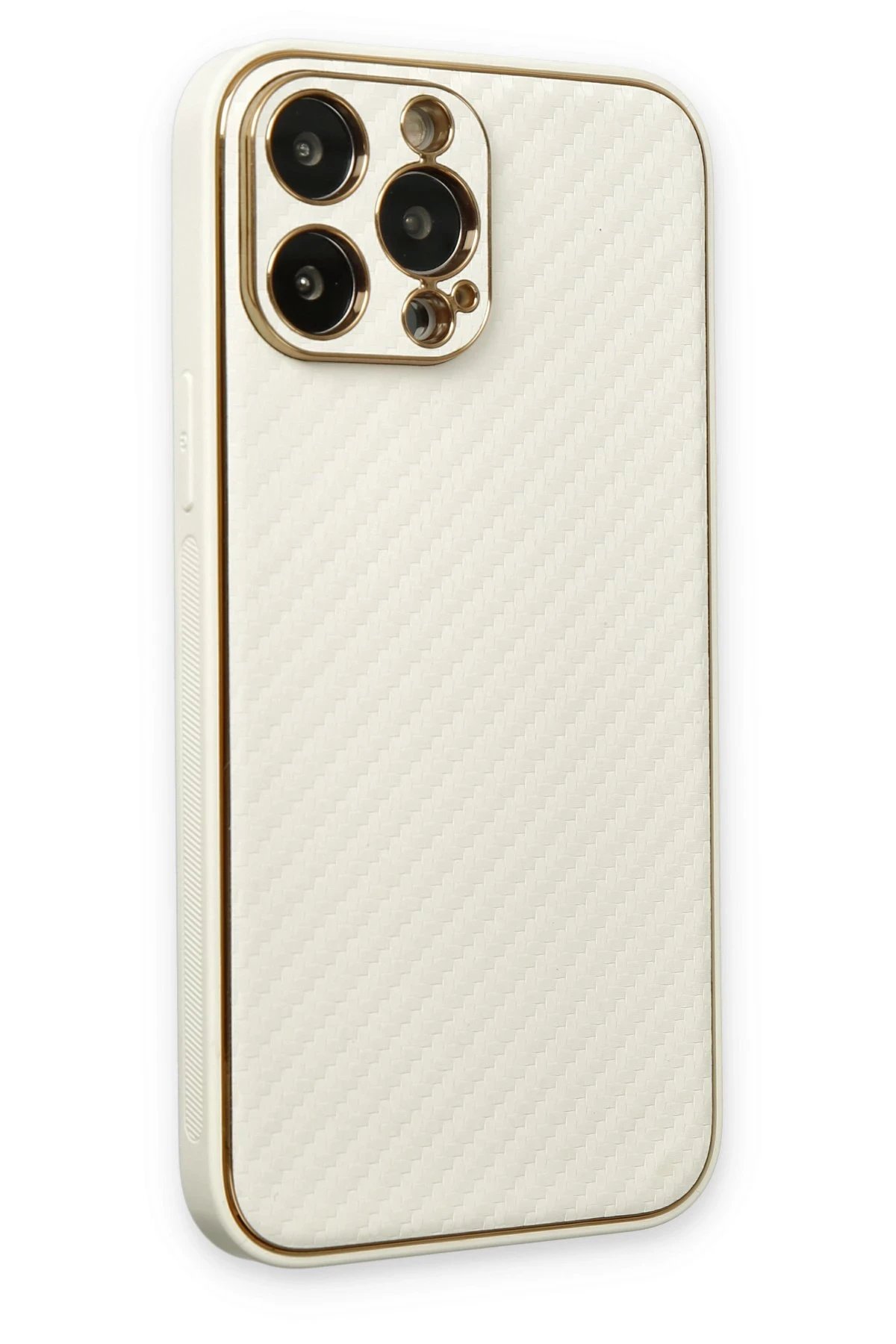 Newface iPhone 13 Pro Max Kılıf Coco Karbon Silikon - Beyaz