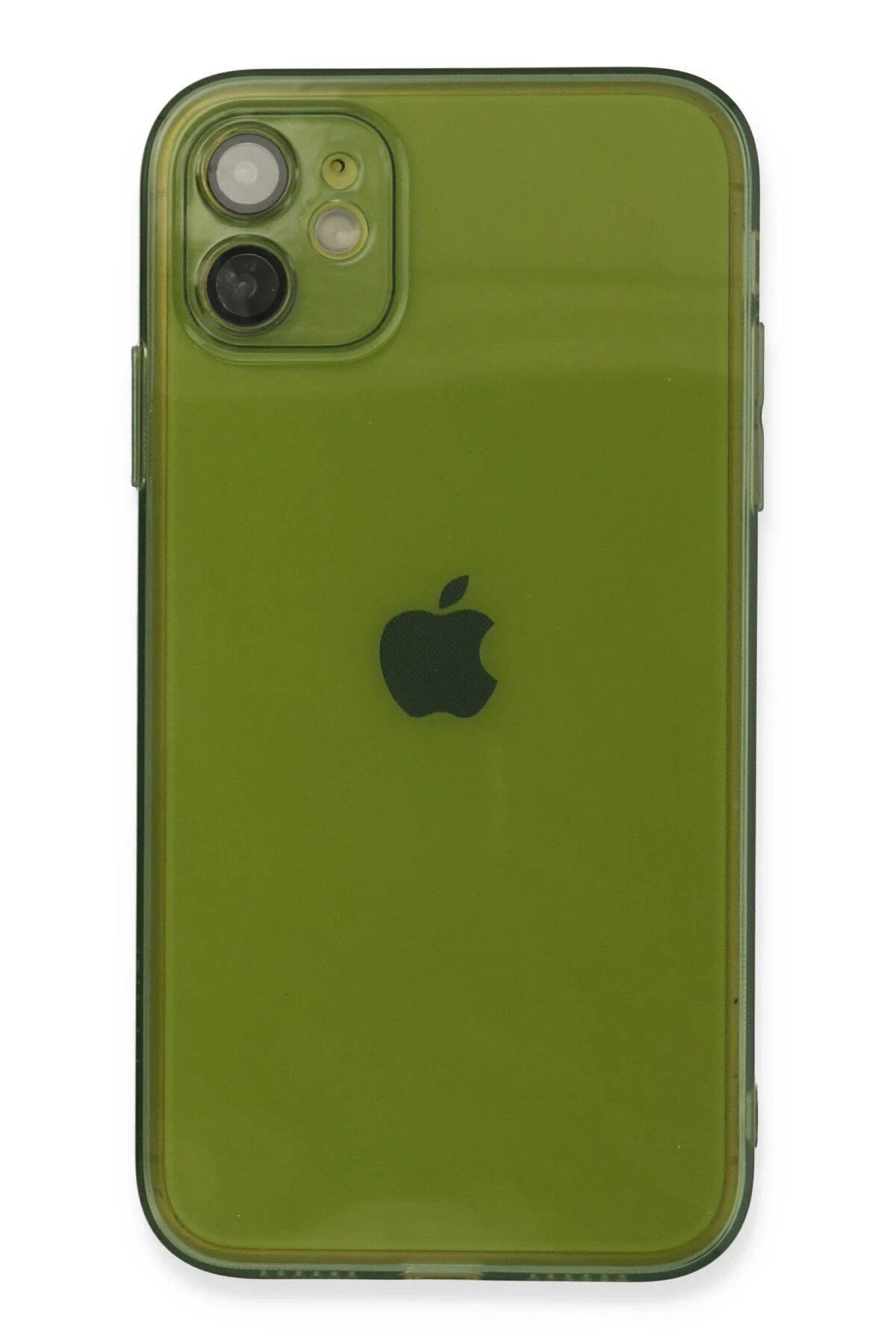 Newface iPhone 12 Kılıf Fly Lens Silikon - Yeşil