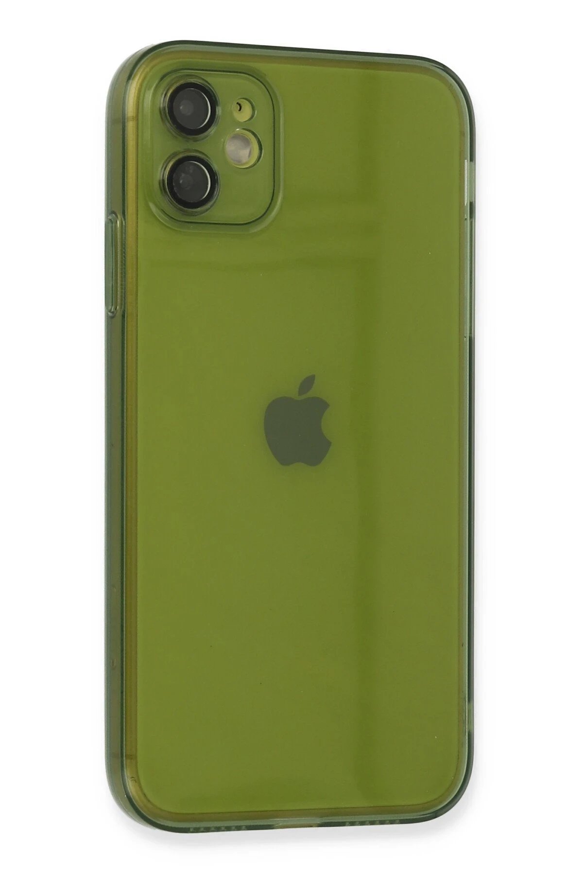 Newface iPhone 12 Kılıf Fly Lens Silikon - Yeşil