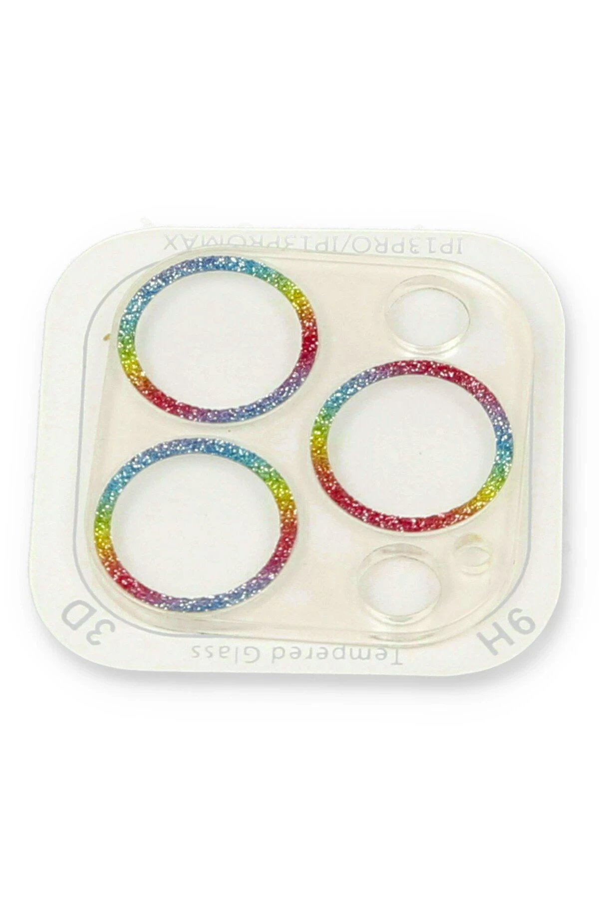 Newface iPhone 13 Pro Shine Kamera Lens Koruma Cam - Rainbow