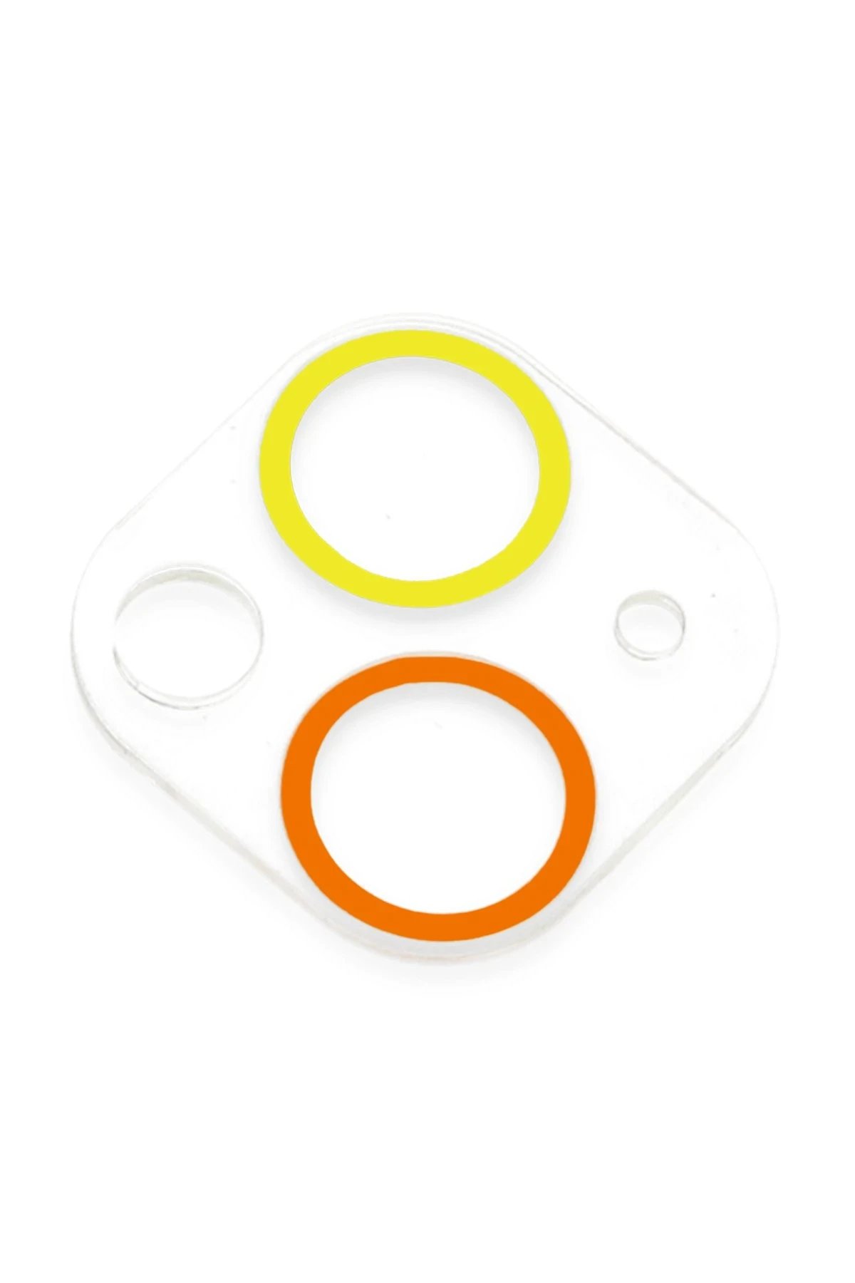 Newface iPhone 14 Renkli Kamera Lens Koruma Cam - Sarı-Turuncu