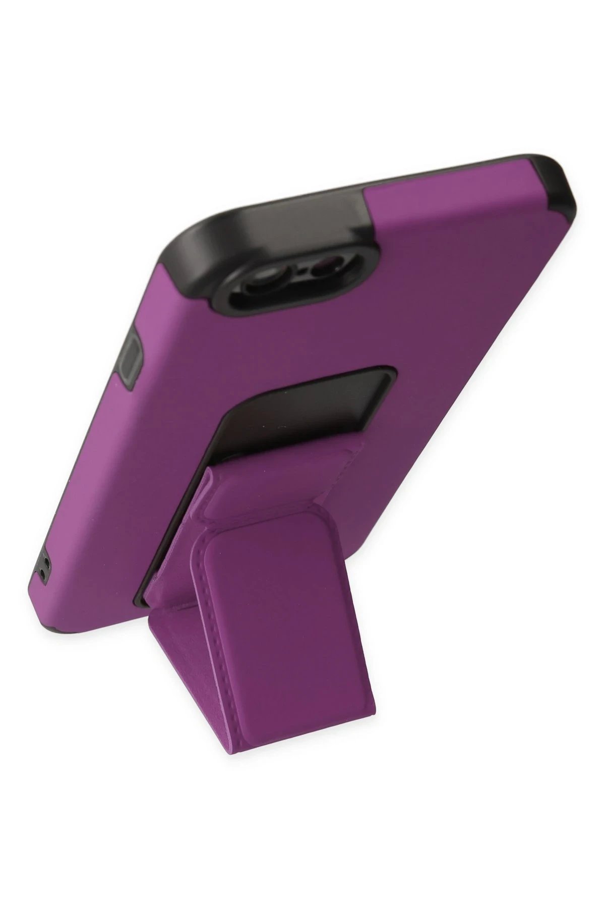 Newface iPhone 6 Kılıf Mega Standlı Silikon - Mor