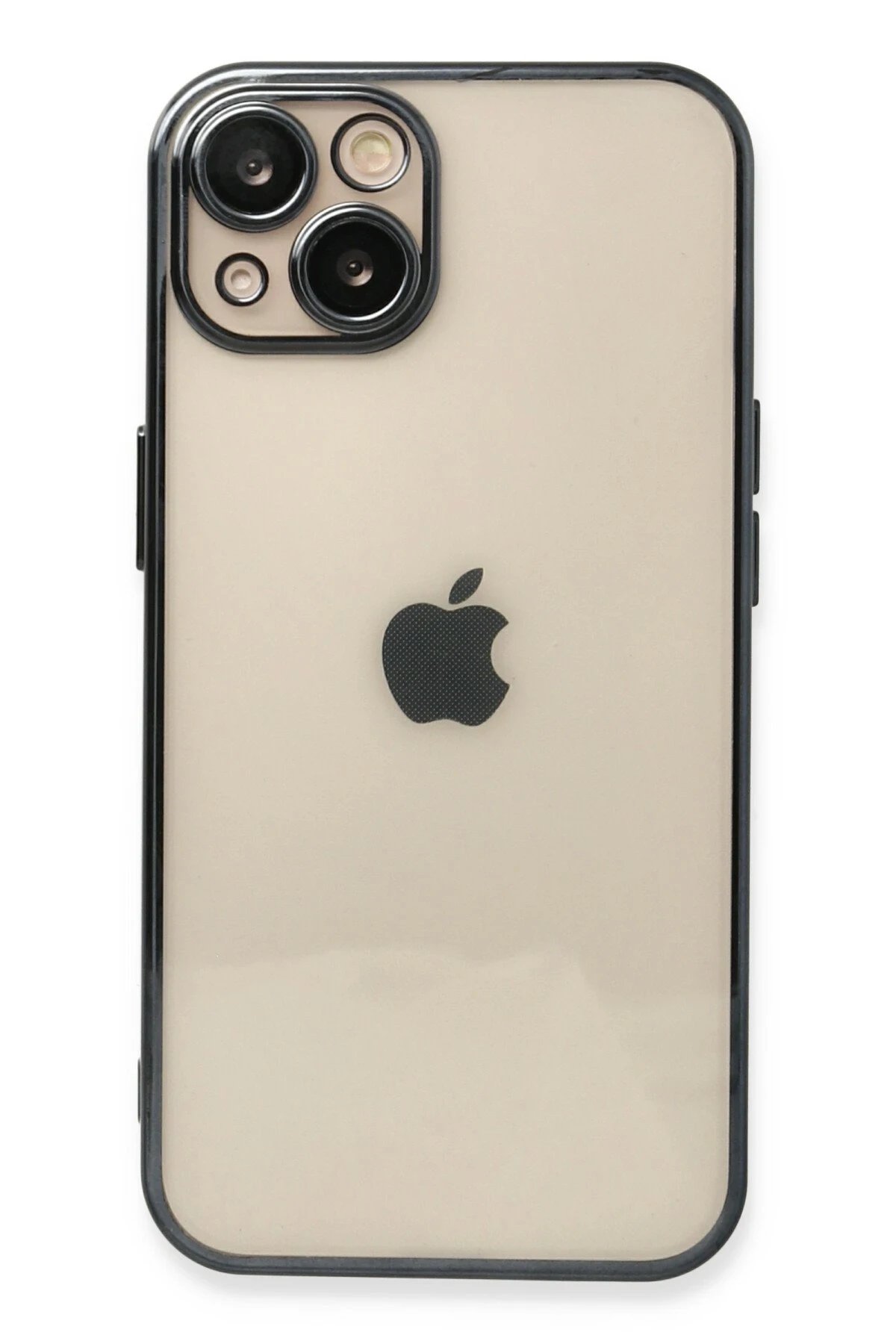 Newface iPhone 13 Kılıf Razer Lensli Silikon - Siyah