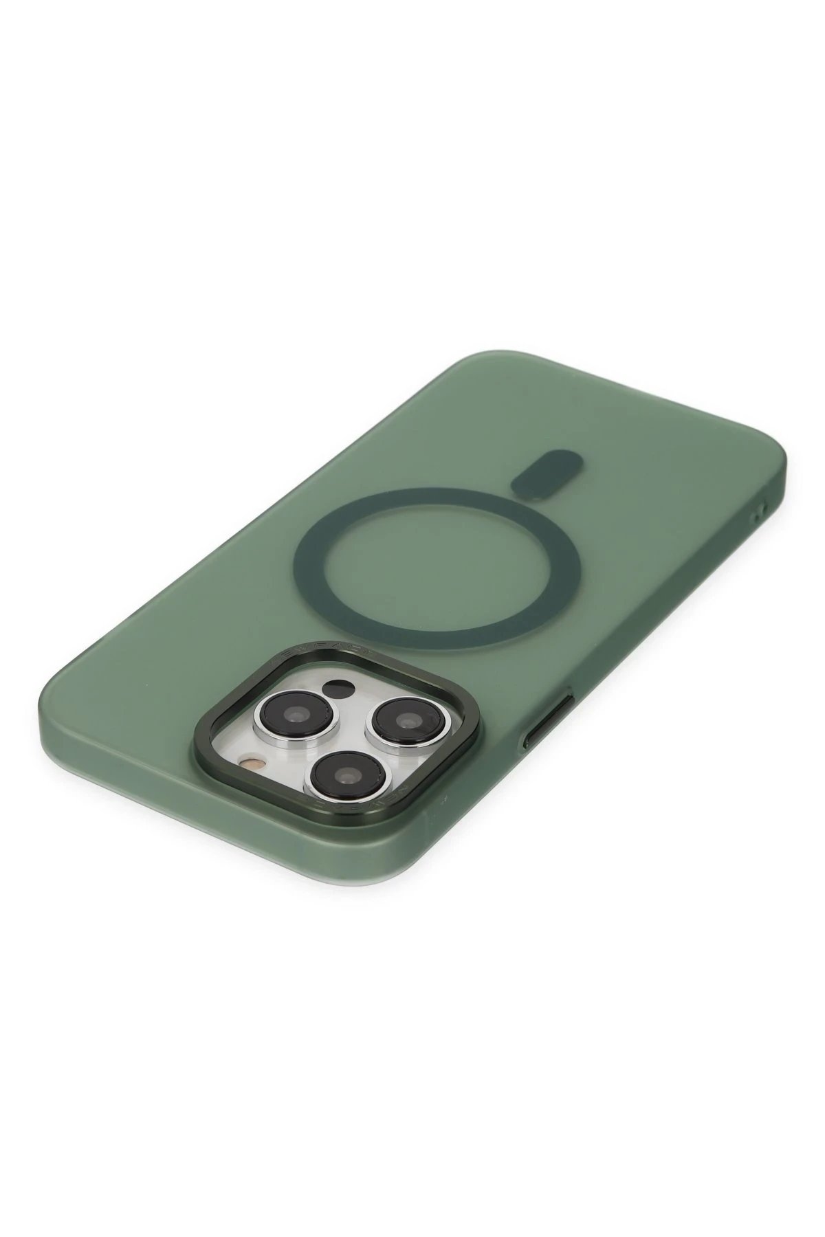 Newface iPhone 14 Pro Kılıf Lodos Magneticsafe Mat Kapak - Köknar Yeşili