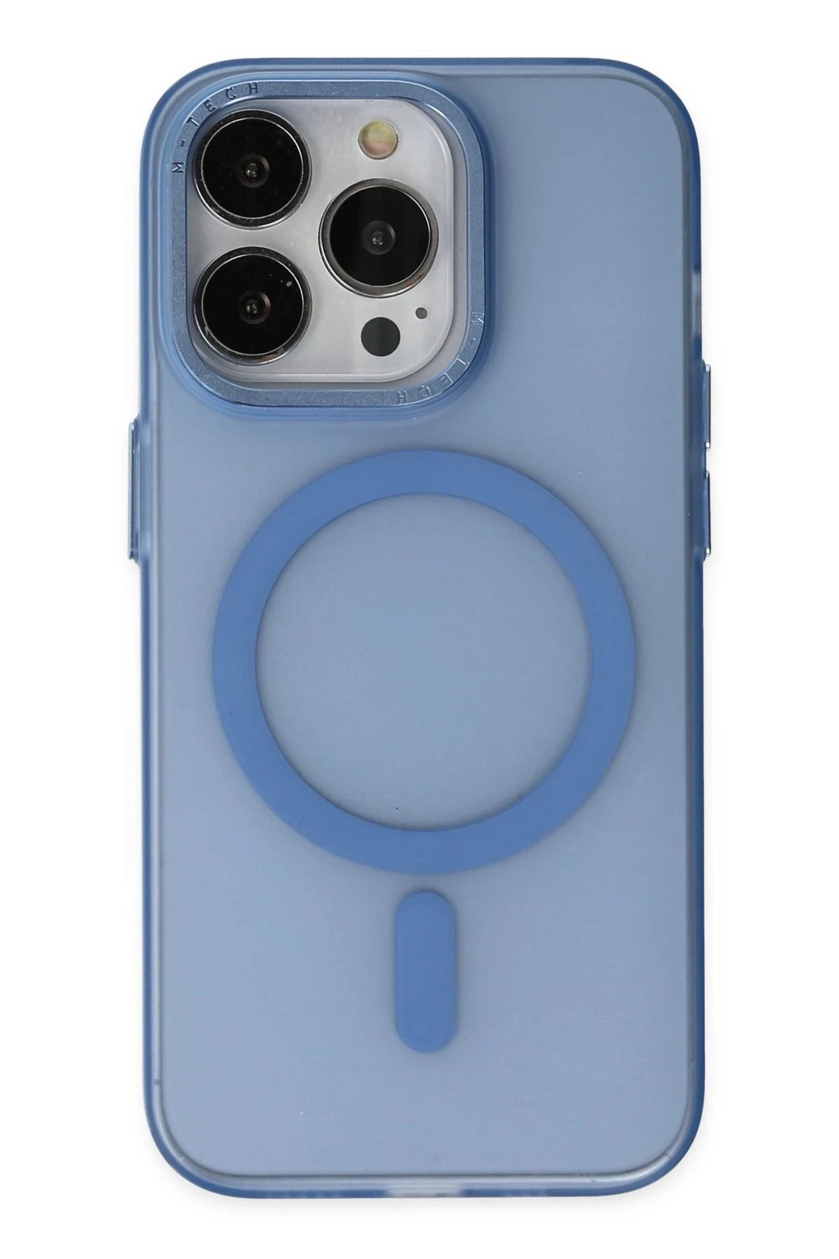 Newface iPhone 14 Pro Kılıf Lodos Magneticsafe Mat Kapak - Sierra Blue
