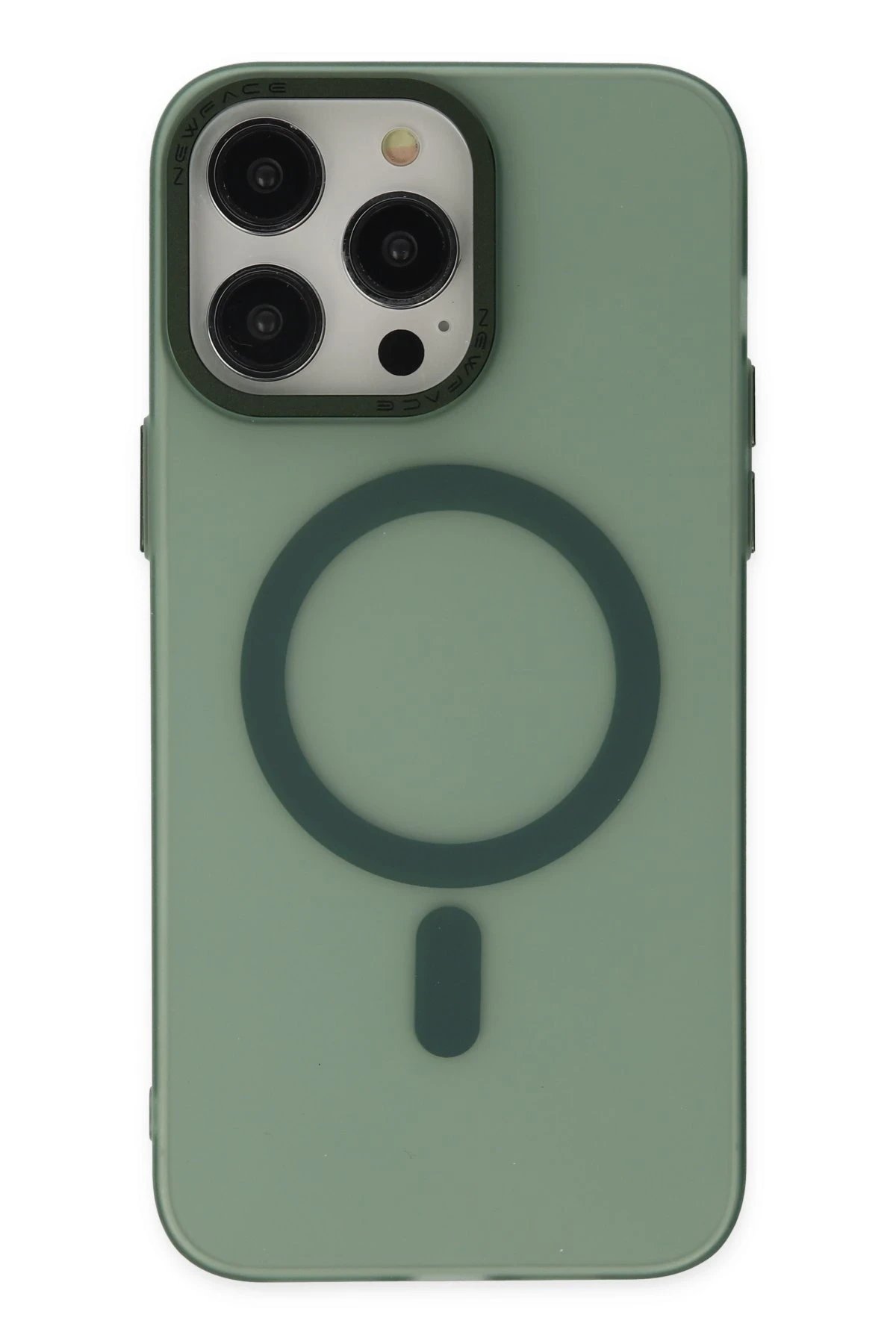 Newface iPhone 14 Pro Max Kılıf Lodos Magneticsafe Mat Kapak - Köknar Yeşili