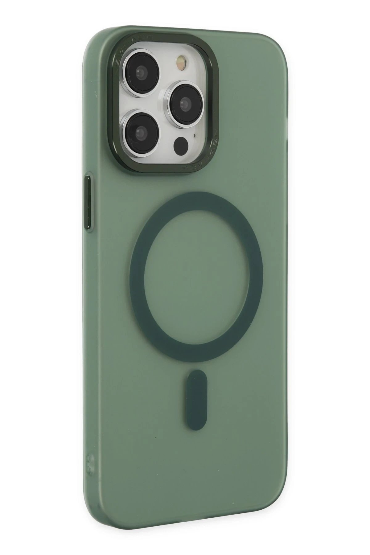 Newface iPhone 14 Pro Max Kılıf Lodos Magneticsafe Mat Kapak - Köknar Yeşili