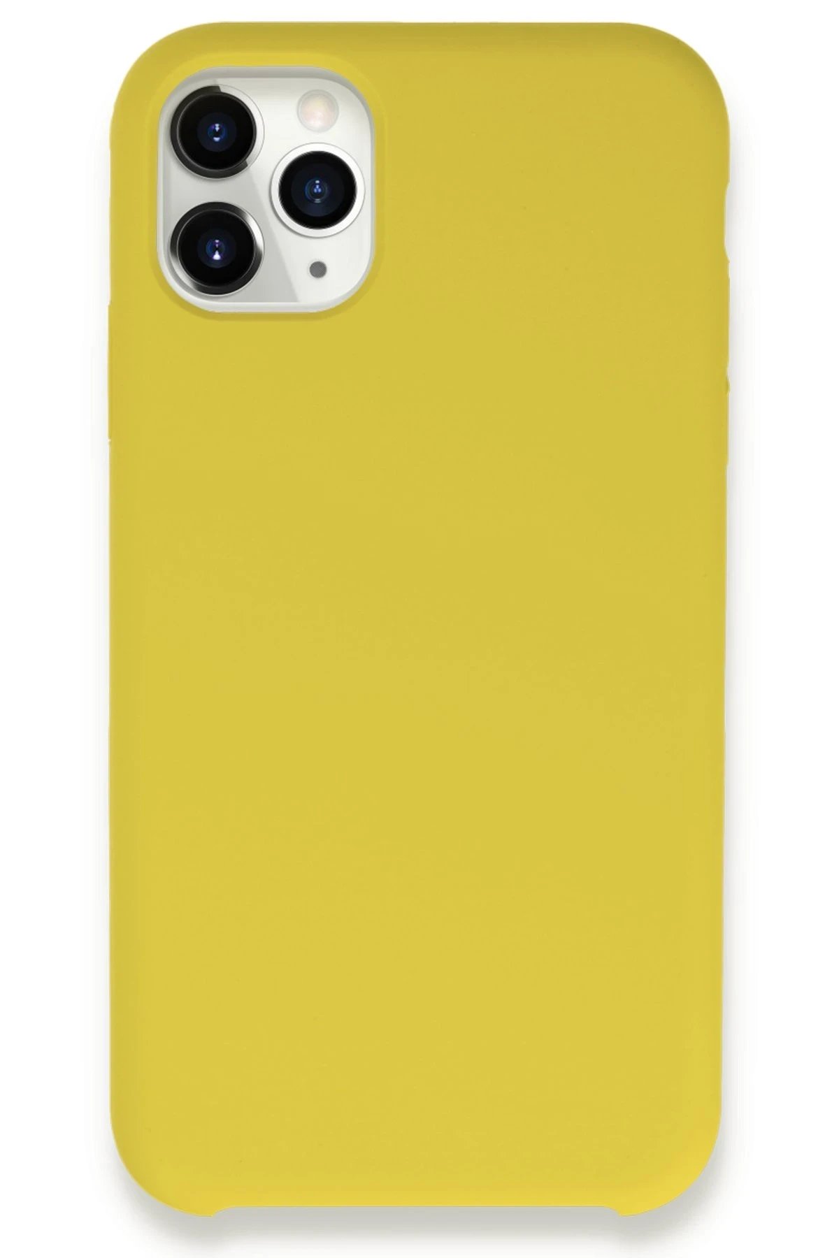 Newface iPhone 11 Pro Max Kılıf Lansman Legant Silikon - Sarı