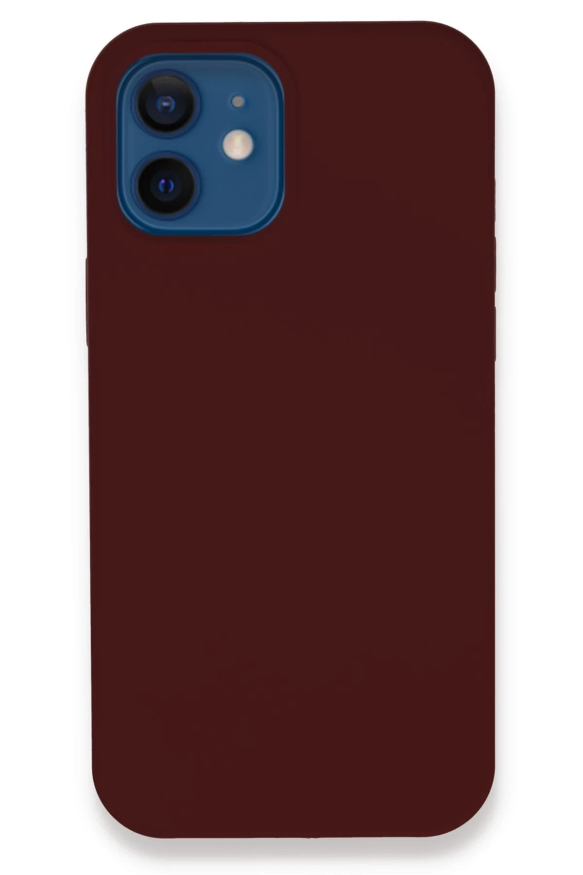 Newface iPhone 12 Kılıf Lansman Legant Silikon - Bordo