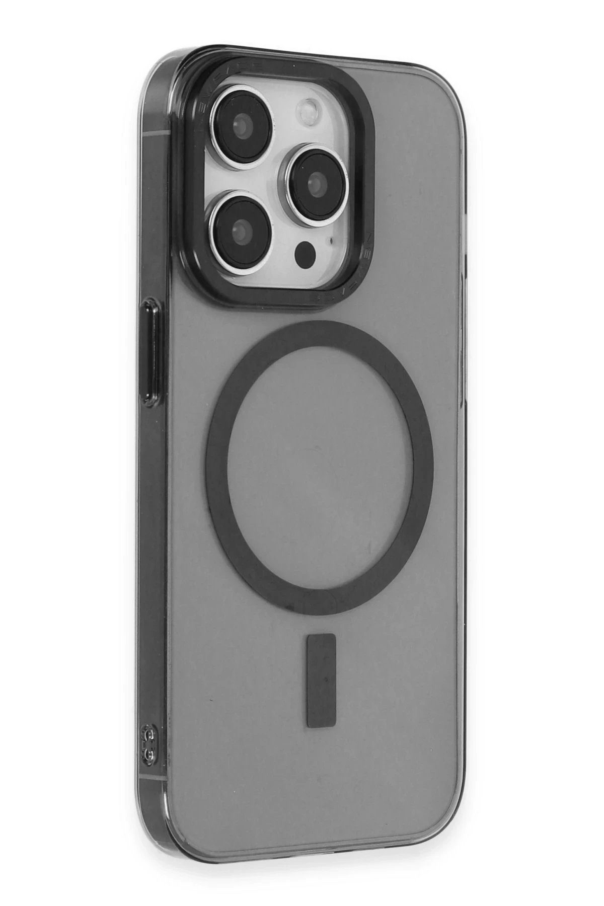 Newface iPhone 14 Pro Kılıf Anka PC Magneticsafe Sert Metal Kapak - Siyah