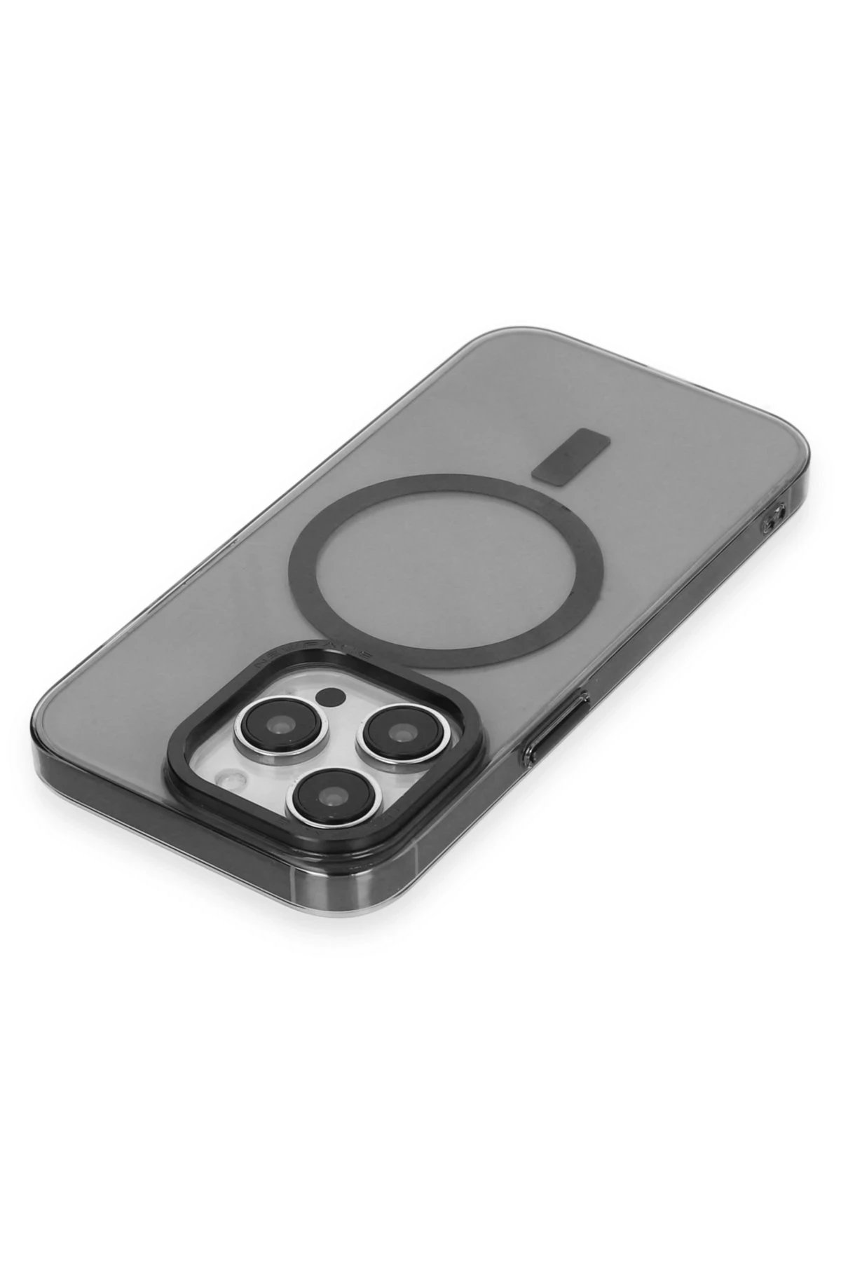 Newface iPhone 14 Pro Kılıf Anka PC Magneticsafe Sert Metal Kapak - Siyah