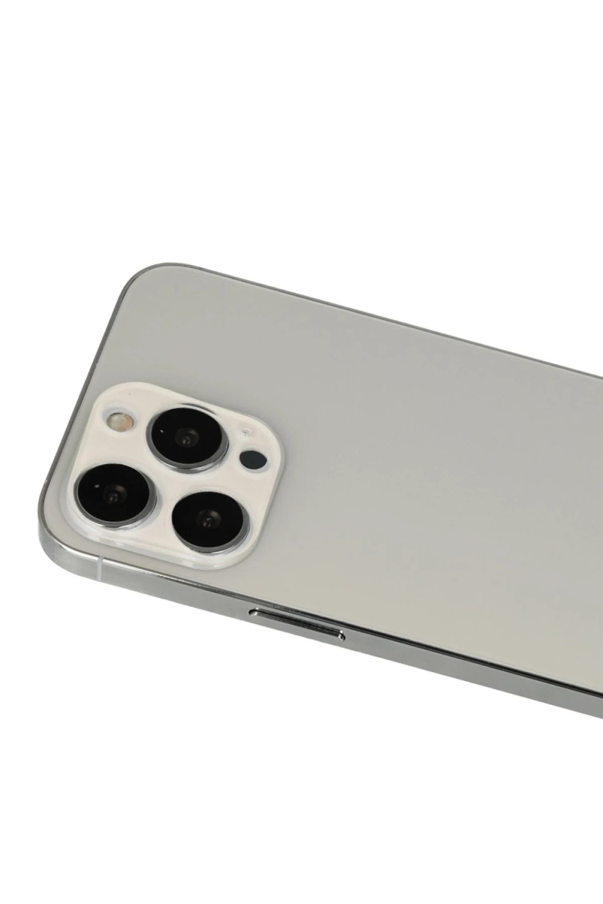 Newface iPhone 13 Pro Max Rainbow Kamera Lens Koruma Cam - Beyaz