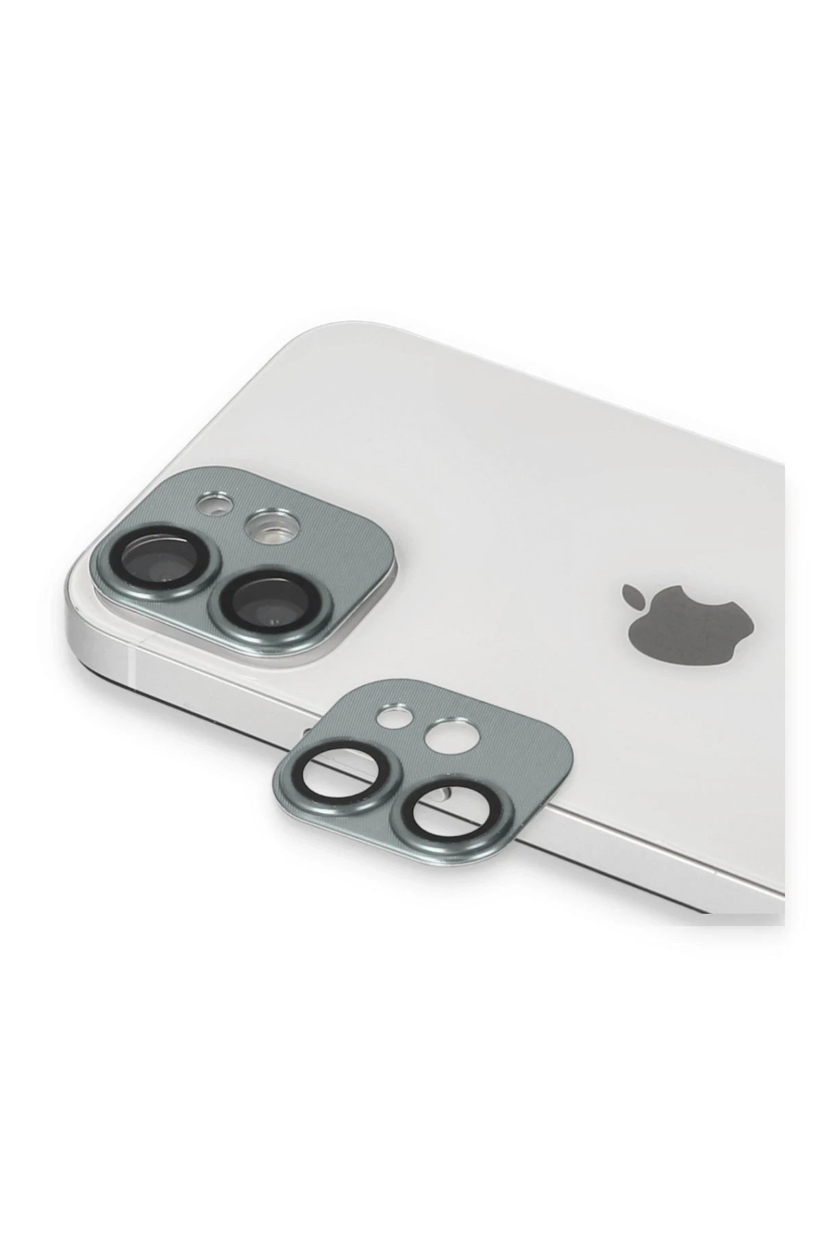 Newface iPhone 11 Pers Alüminyum Kamera Lens - Yeşil