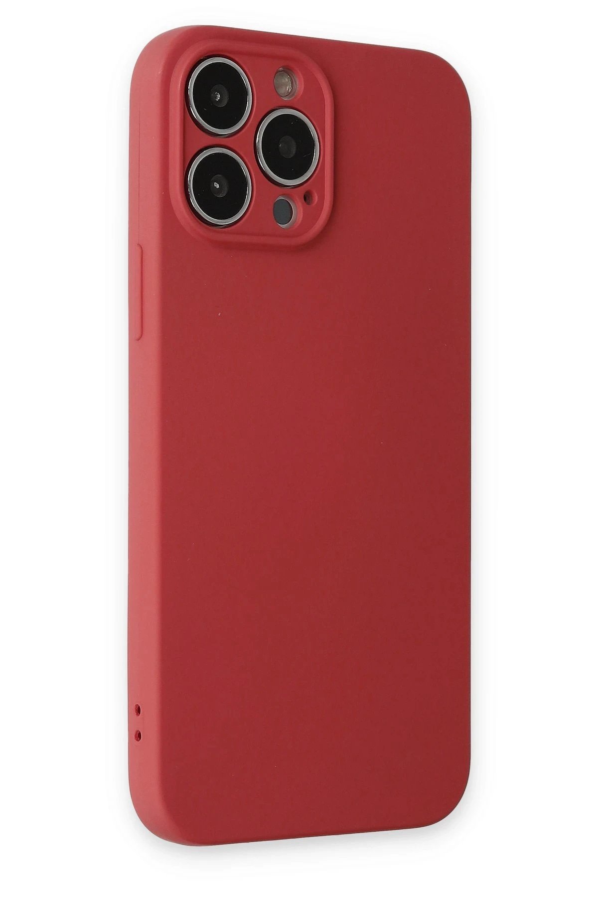 Newface iPhone 13 Pro Kılıf Nano içi Kadife Silikon - Kiremit