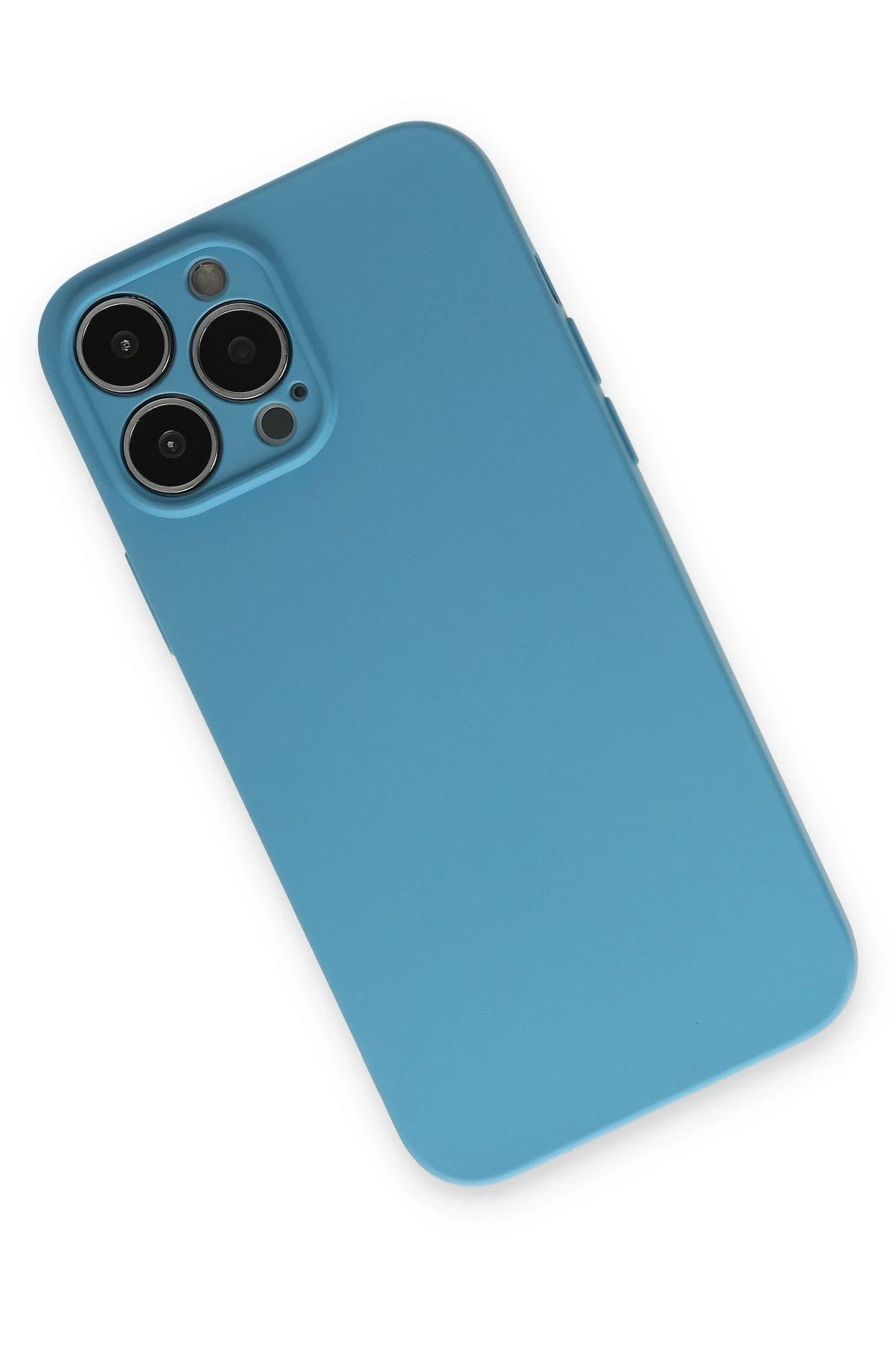 Newface iPhone 13 Pro Max Kılıf Nano içi Kadife Silikon - Mavi