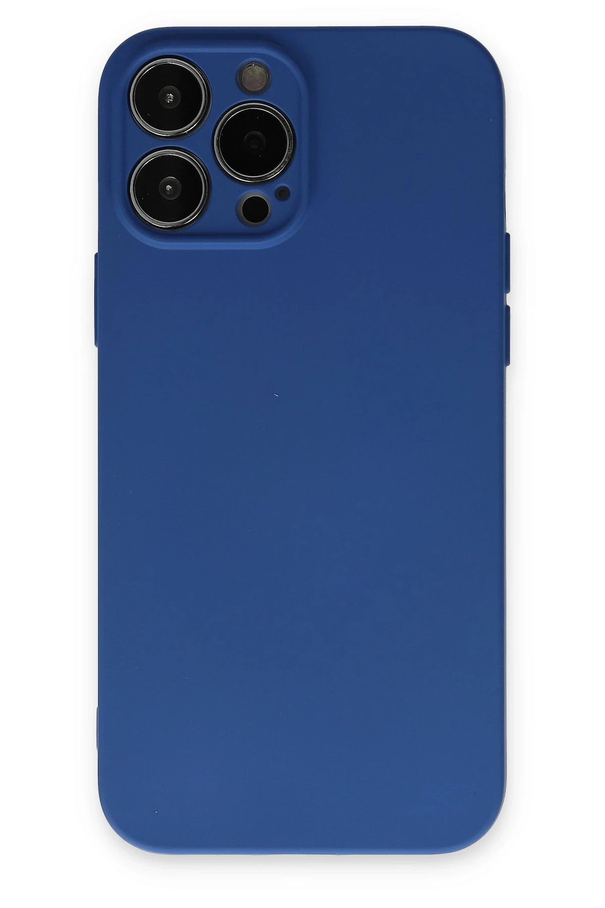 Newface iPhone 13 Pro Max Kılıf Nano içi Kadife Silikon - Lacivert