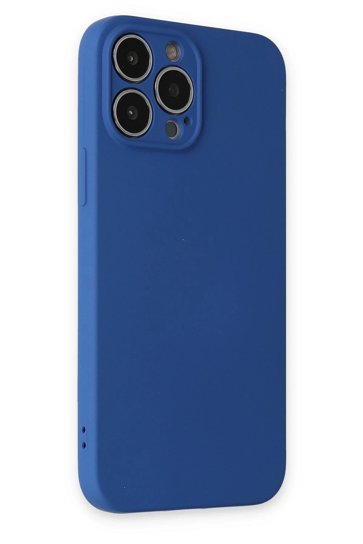 Newface iPhone 13 Pro Max Kılıf Nano içi Kadife Silikon - Lacivert