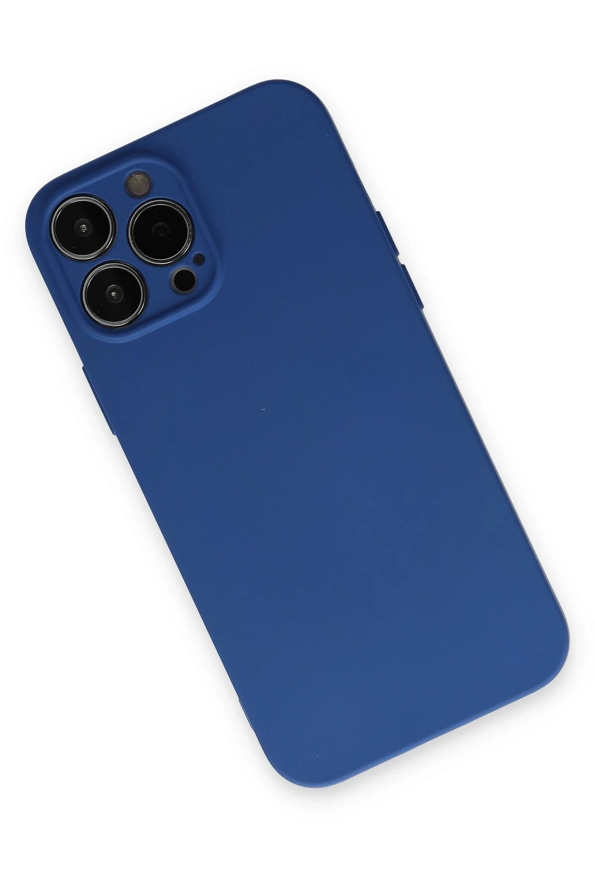 Newface iPhone 13 Pro Max Kılıf Nano içi Kadife Silikon - Lacivert