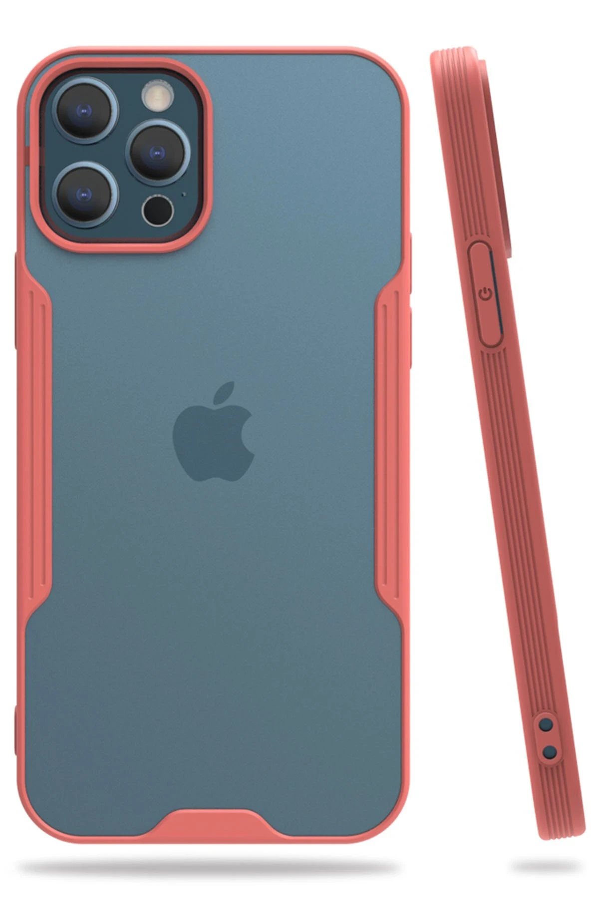 Newface iPhone 12 Pro Max Kılıf Platin Silikon - Pembe