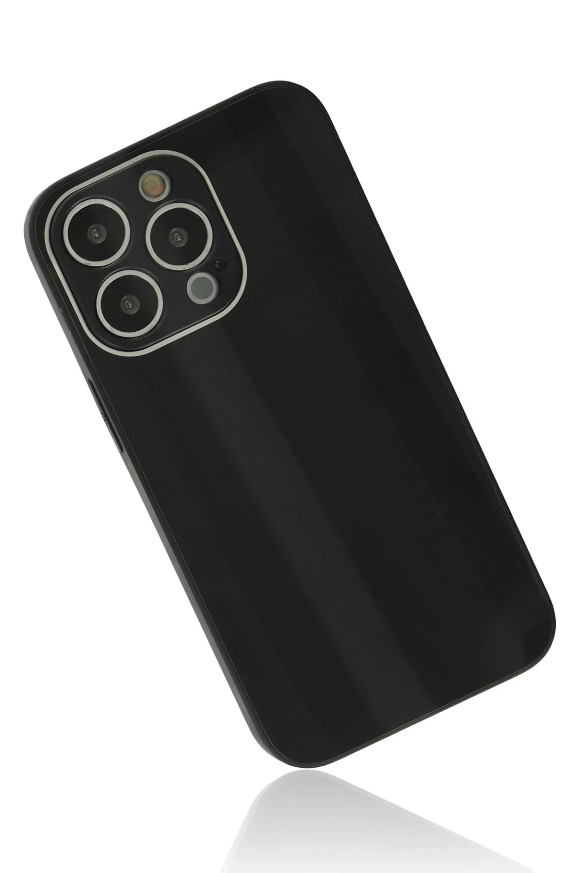 Newface iPhone 13 Pro Kılıf Glass Kapak - Siyah