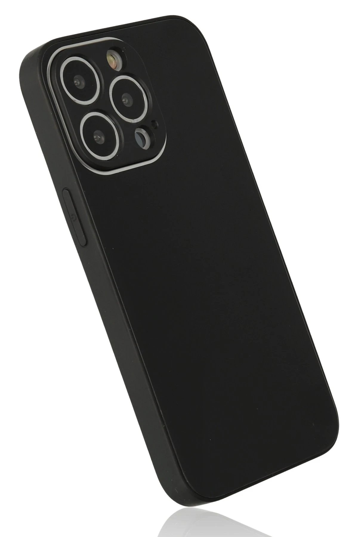 Newface iPhone 13 Pro Kılıf Glass Kapak - Siyah