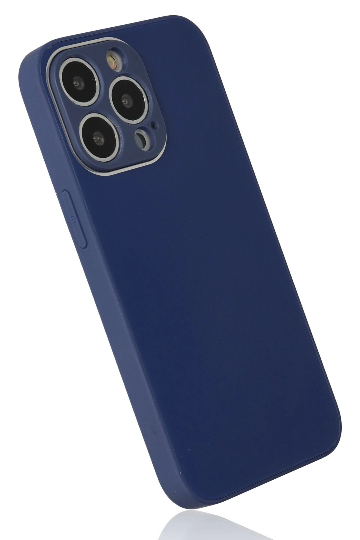 Newface iPhone 13 Pro Kılıf Glass Kapak - Lacivert