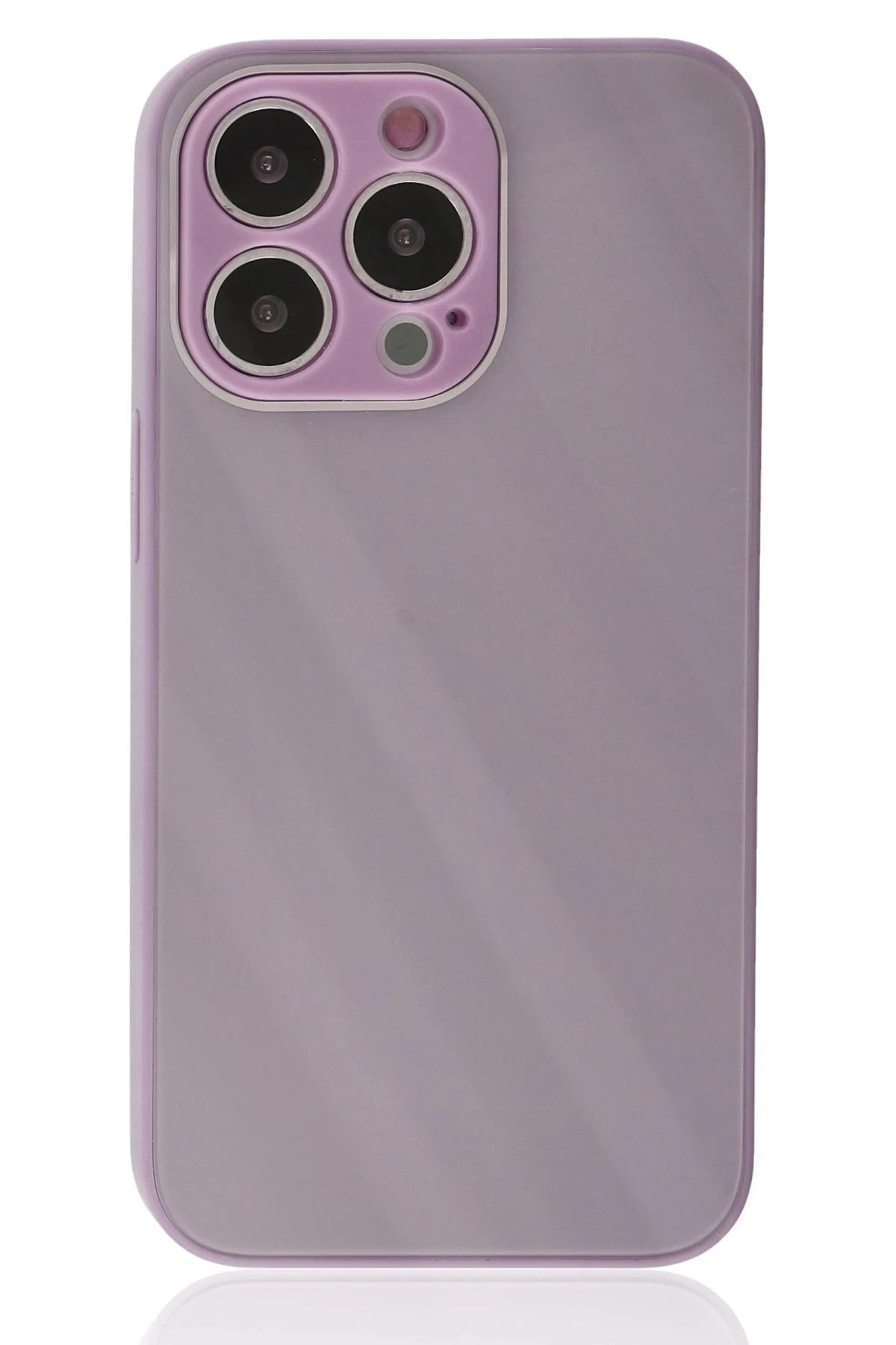 Newface iPhone 13 Pro Kılıf Glass Kapak - Mor