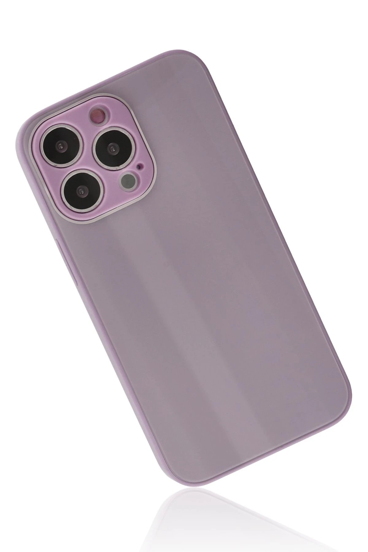 Newface iPhone 13 Pro Kılıf Glass Kapak - Mor