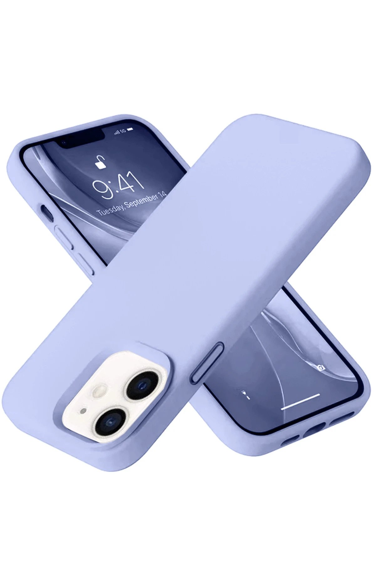 Newface iPhone 12 Kılıf Nano içi Kadife Silikon - Lila