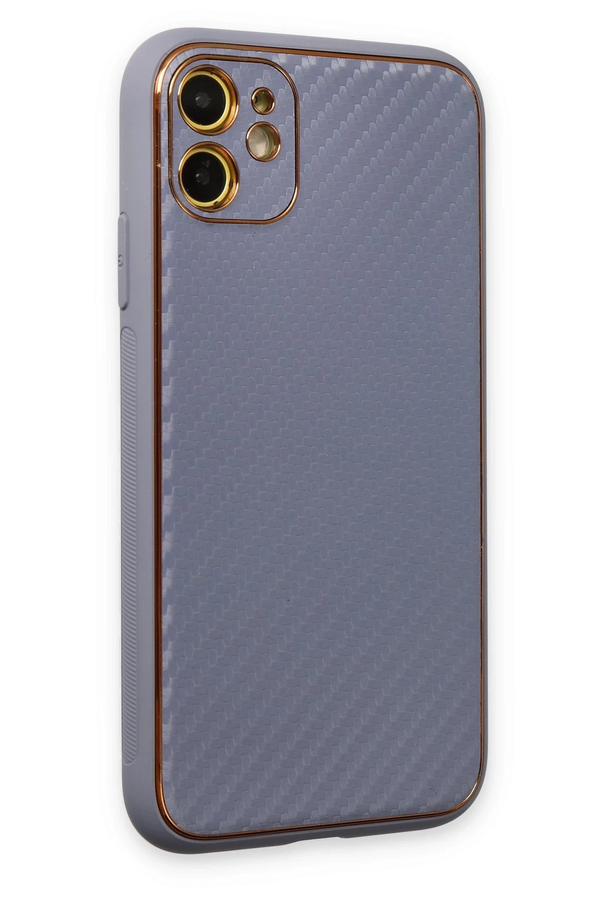 Newface iPhone 12 Kılıf Coco Karbon Silikon - Gri