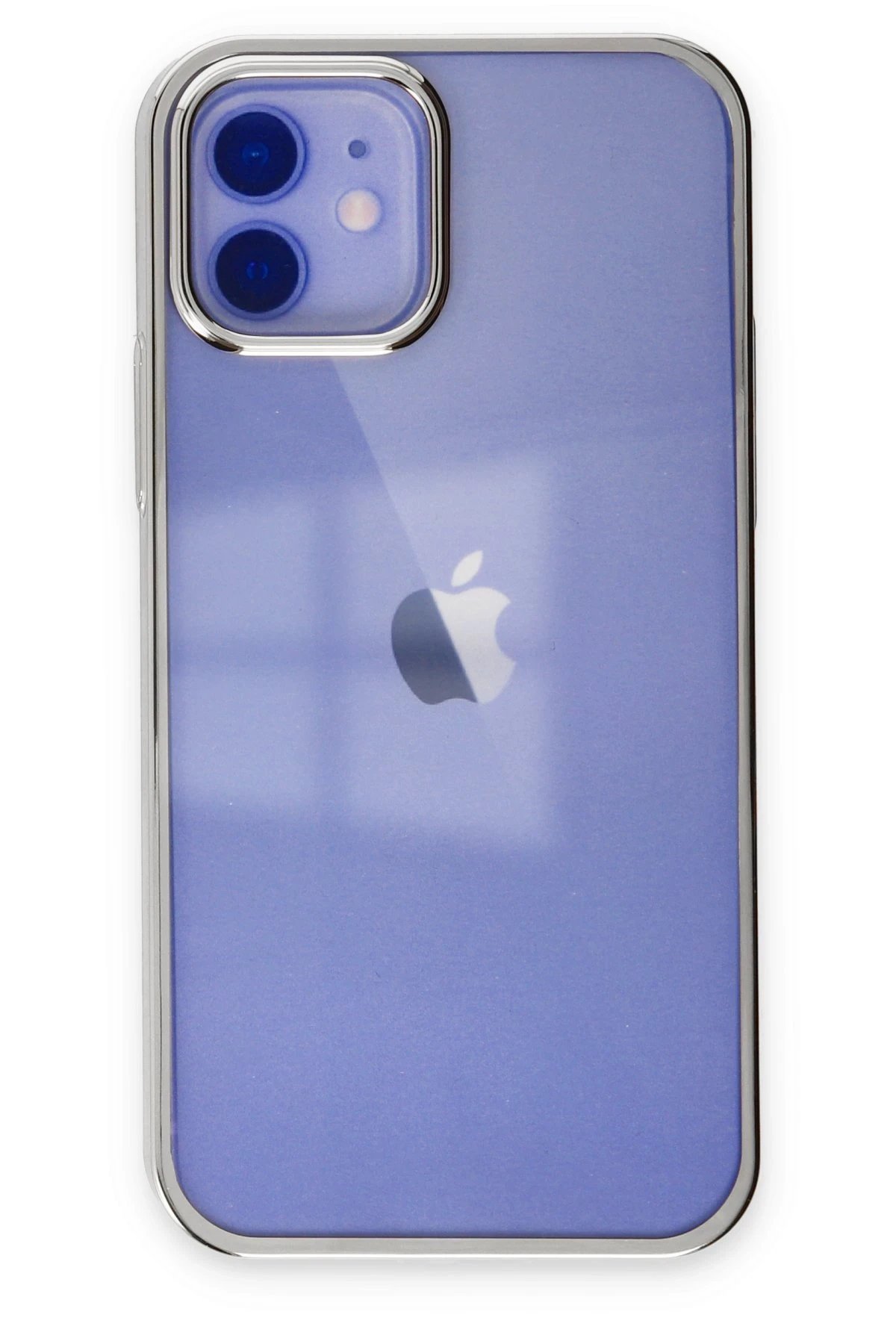 Newface iPhone 12 Kılıf Element Silikon - Gümüş