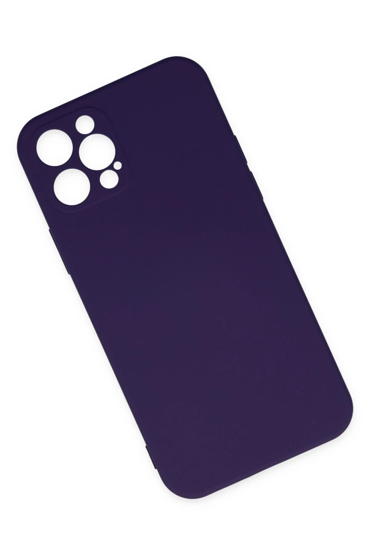 Newface iPhone 12 Pro Max Kılıf Nano içi Kadife Silikon - Mor