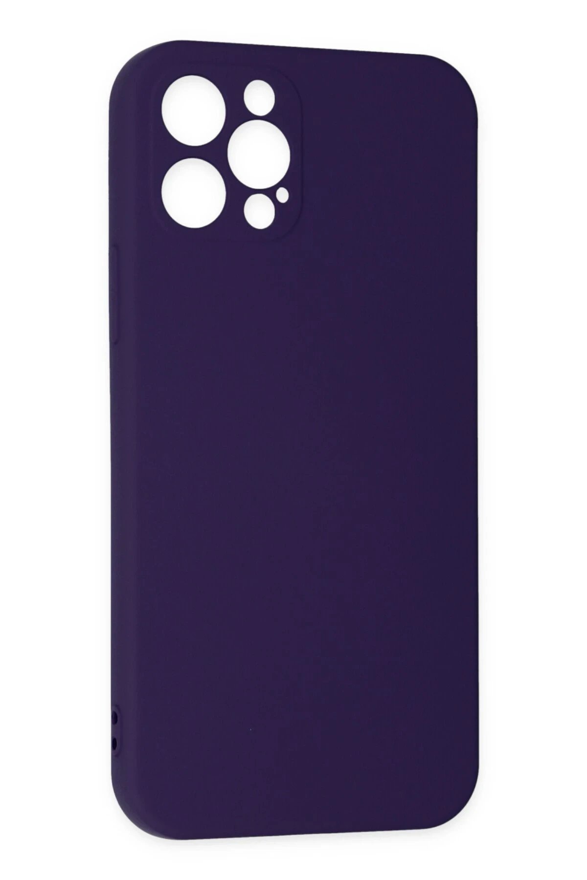 Newface iPhone 12 Pro Max Kılıf Nano içi Kadife Silikon - Mor