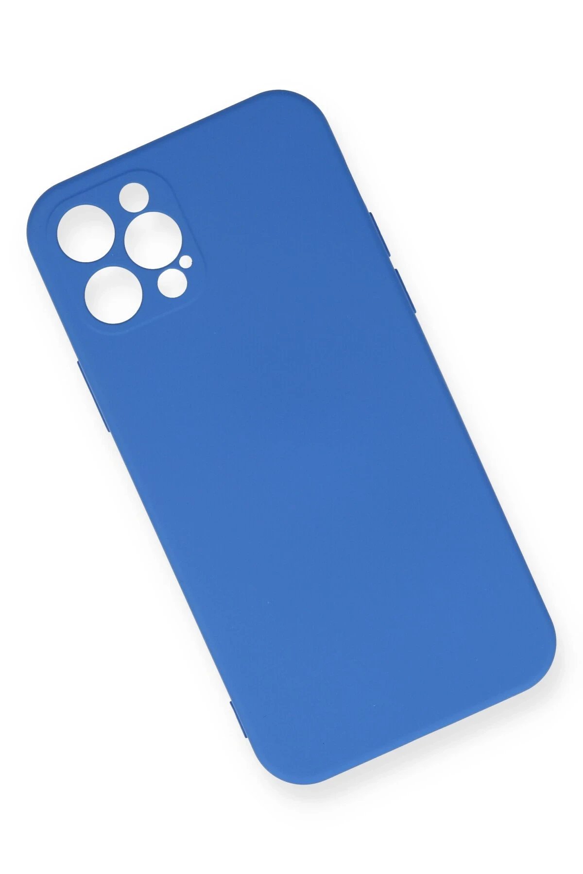 Newface iPhone 12 Pro Max Kılıf Nano içi Kadife Silikon - Mavi