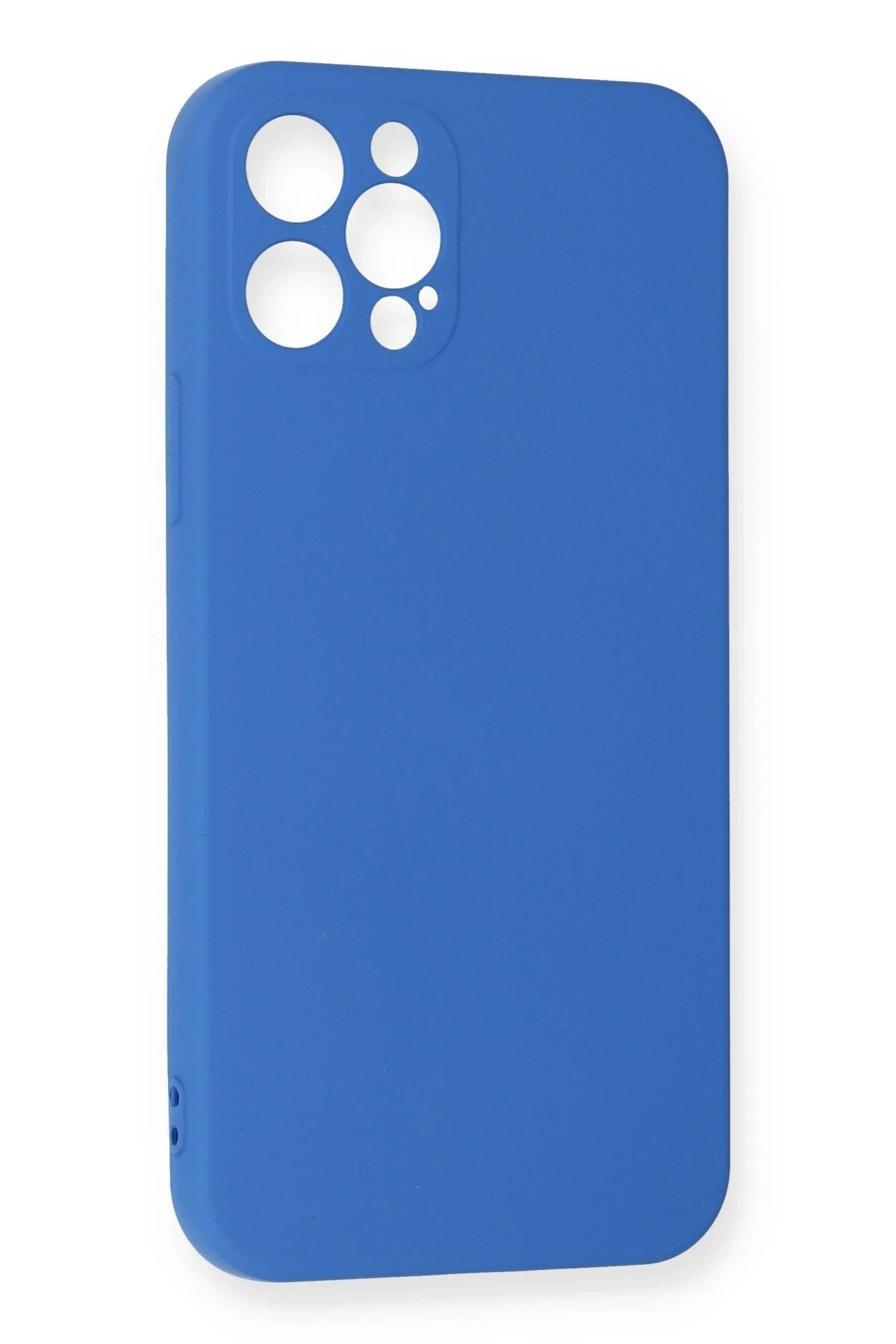 Newface iPhone 12 Pro Max Kılıf Nano içi Kadife Silikon - Mavi