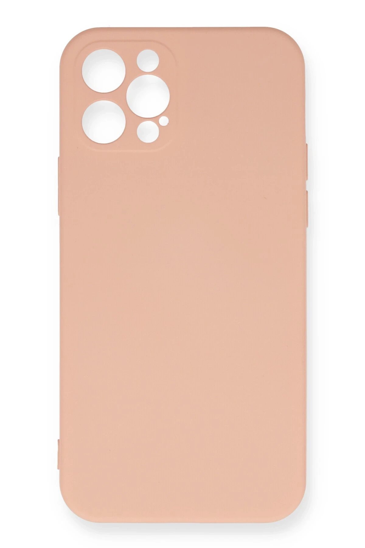 Newface iPhone 12 Pro Max Kılıf Nano içi Kadife Silikon - Pudra