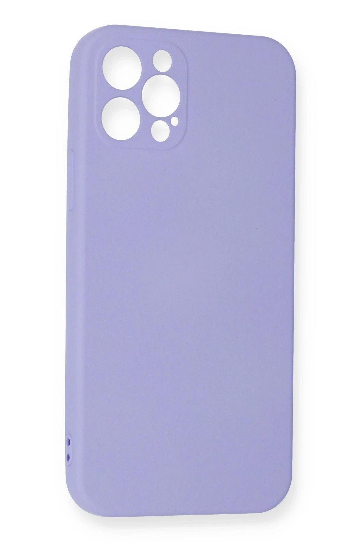 Newface iPhone 12 Pro Max Kılıf Nano içi Kadife Silikon - Lila