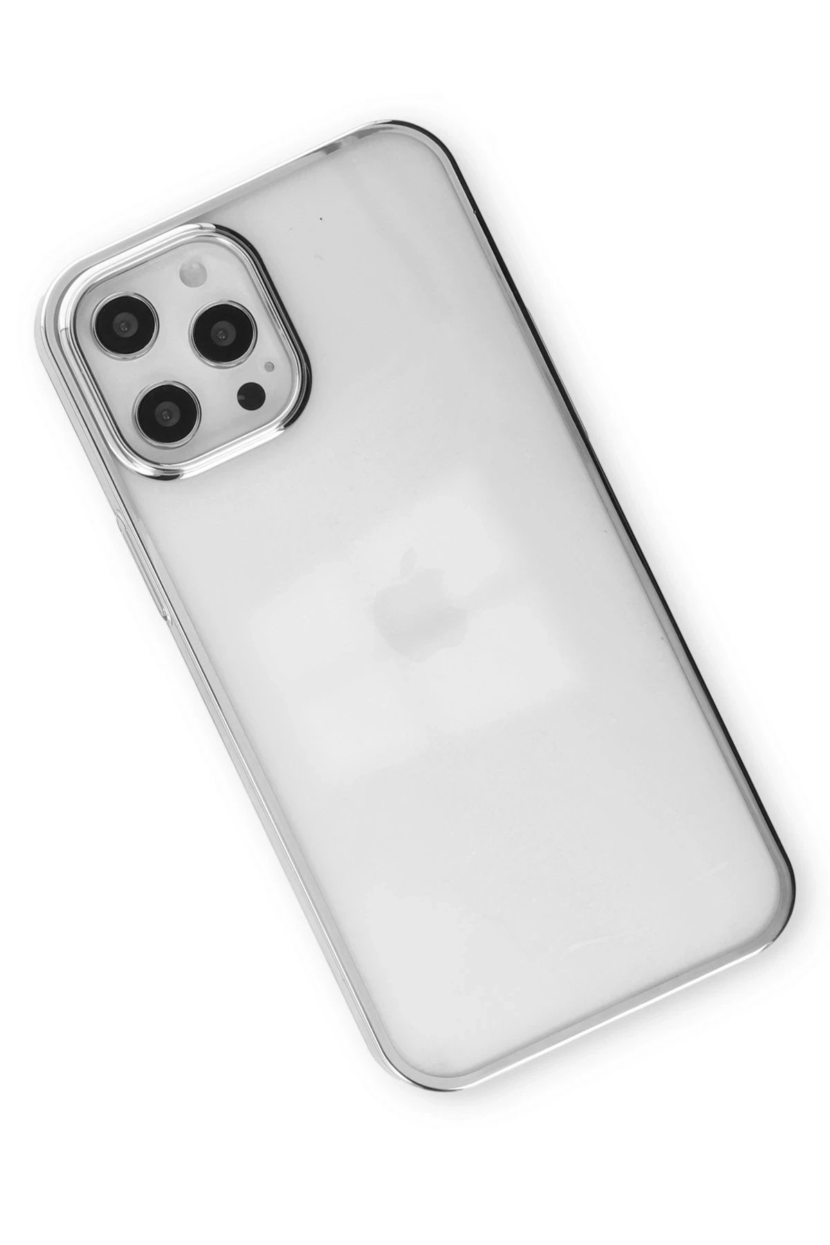 Newface iPhone 12 Pro Max Kılıf Element Silikon - Gümüş