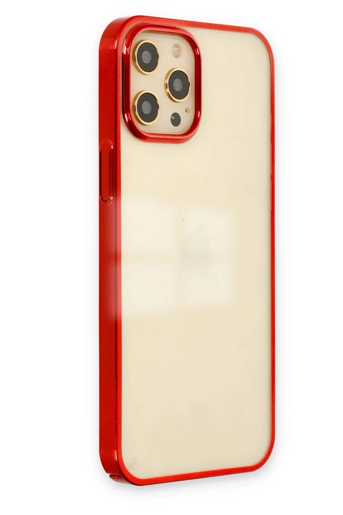 Newface iPhone 12 Pro Max Kılıf Element Silikon - Kırmızı