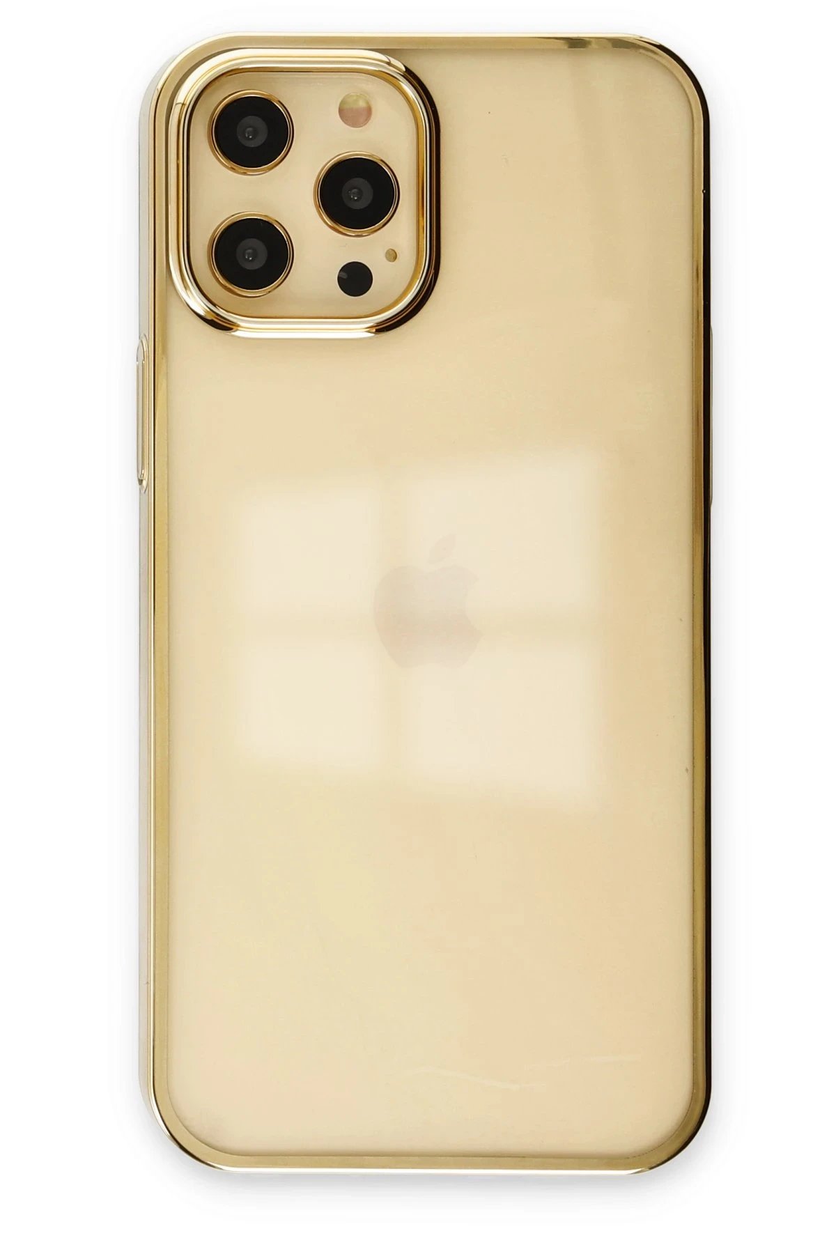 Newface iPhone 12 Pro Max Kılıf Element Silikon - Gold