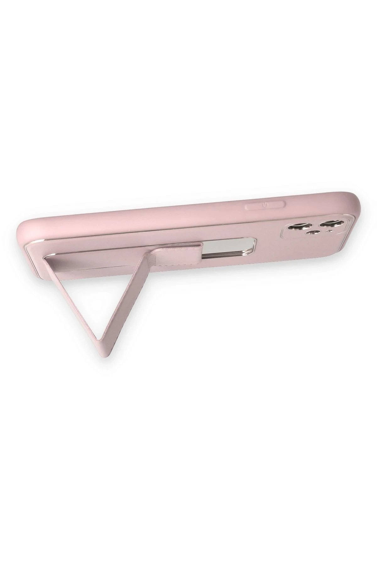 Newface iPhone 12 Kılıf Coco Deri Standlı Kapak - Pudra