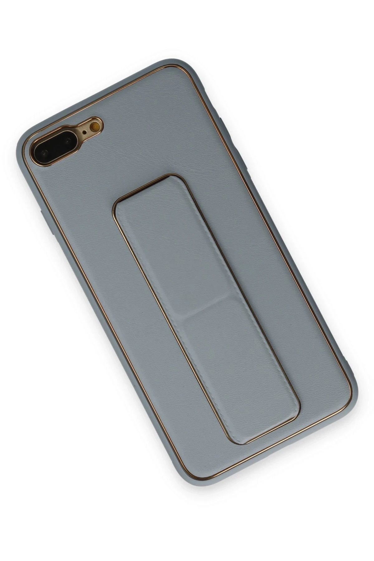 Newface iPhone 7 Plus Kılıf Coco Deri Standlı Kapak - Sky Blue