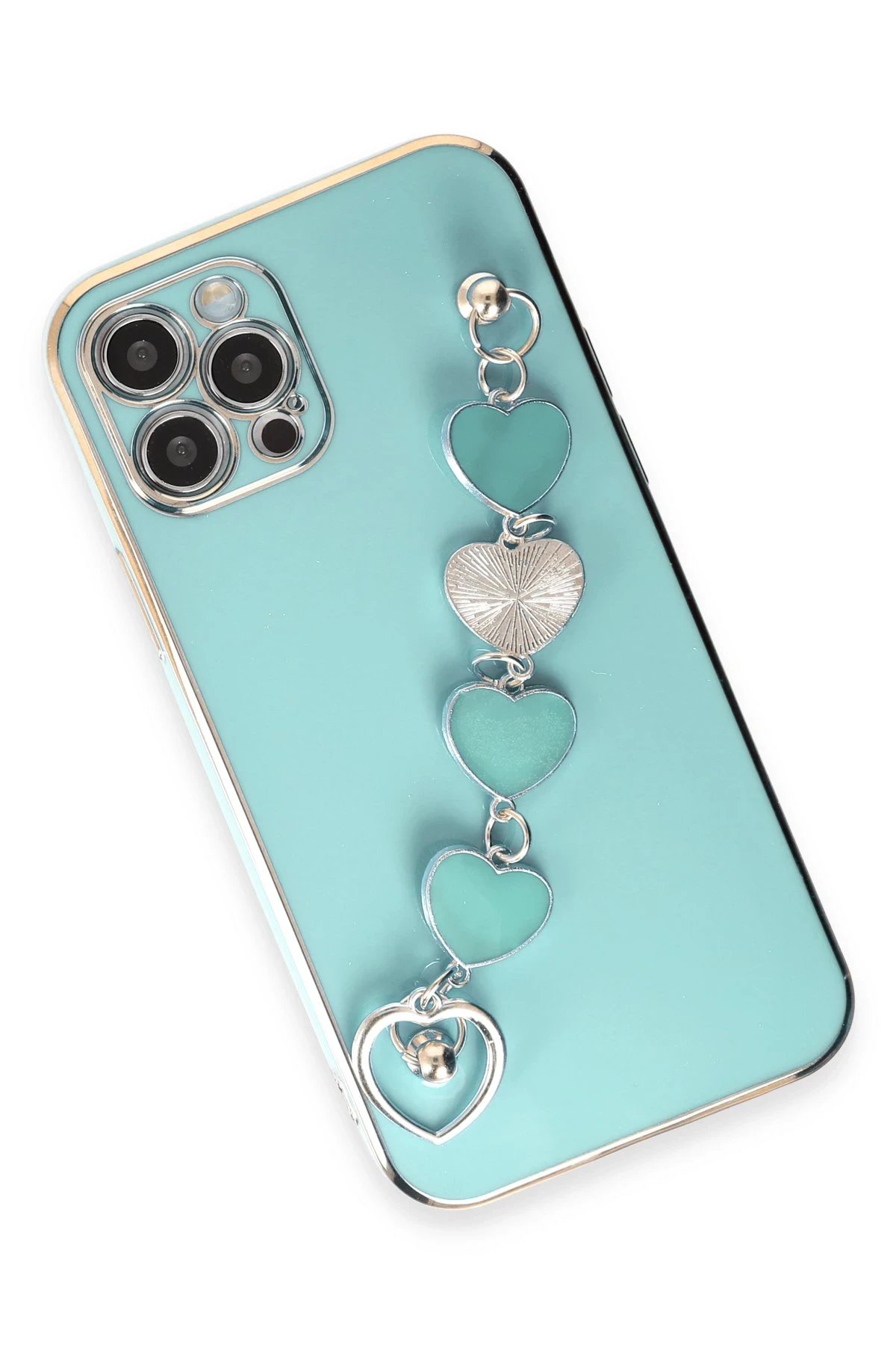 Newface iPhone 12 Pro Max Kılıf Esila Silikon - Su Yeşili