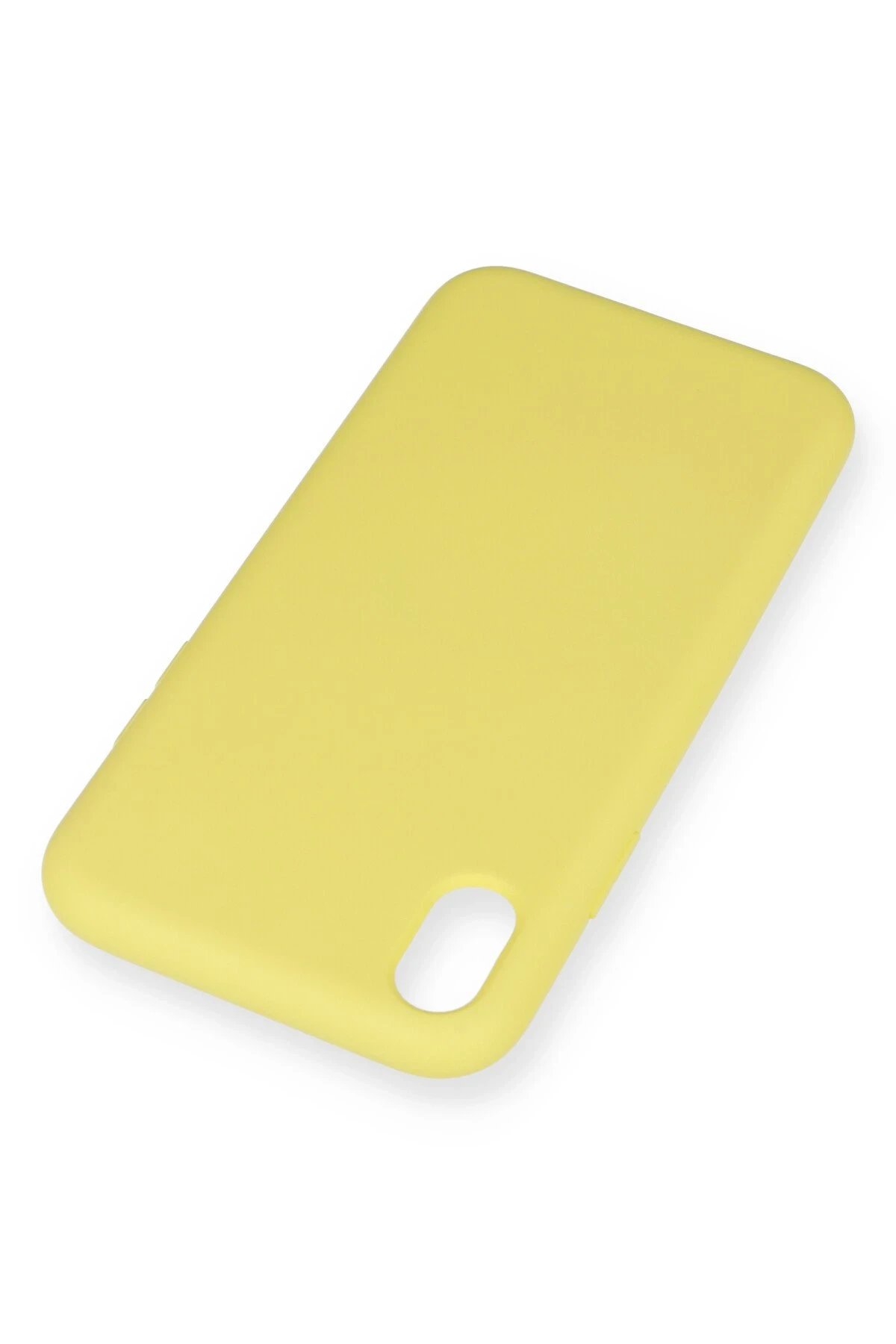 Newface iPhone XR Kılıf Nano içi Kadife Silikon - Sarı