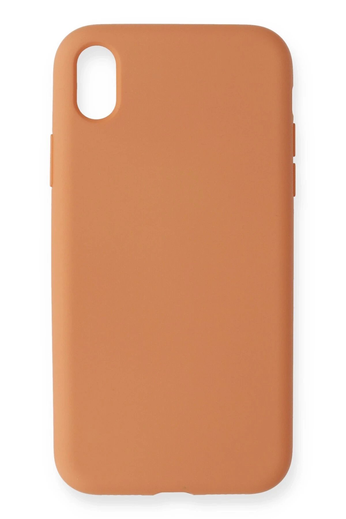 Newface iPhone XR Kılıf Nano içi Kadife Silikon - Turuncu