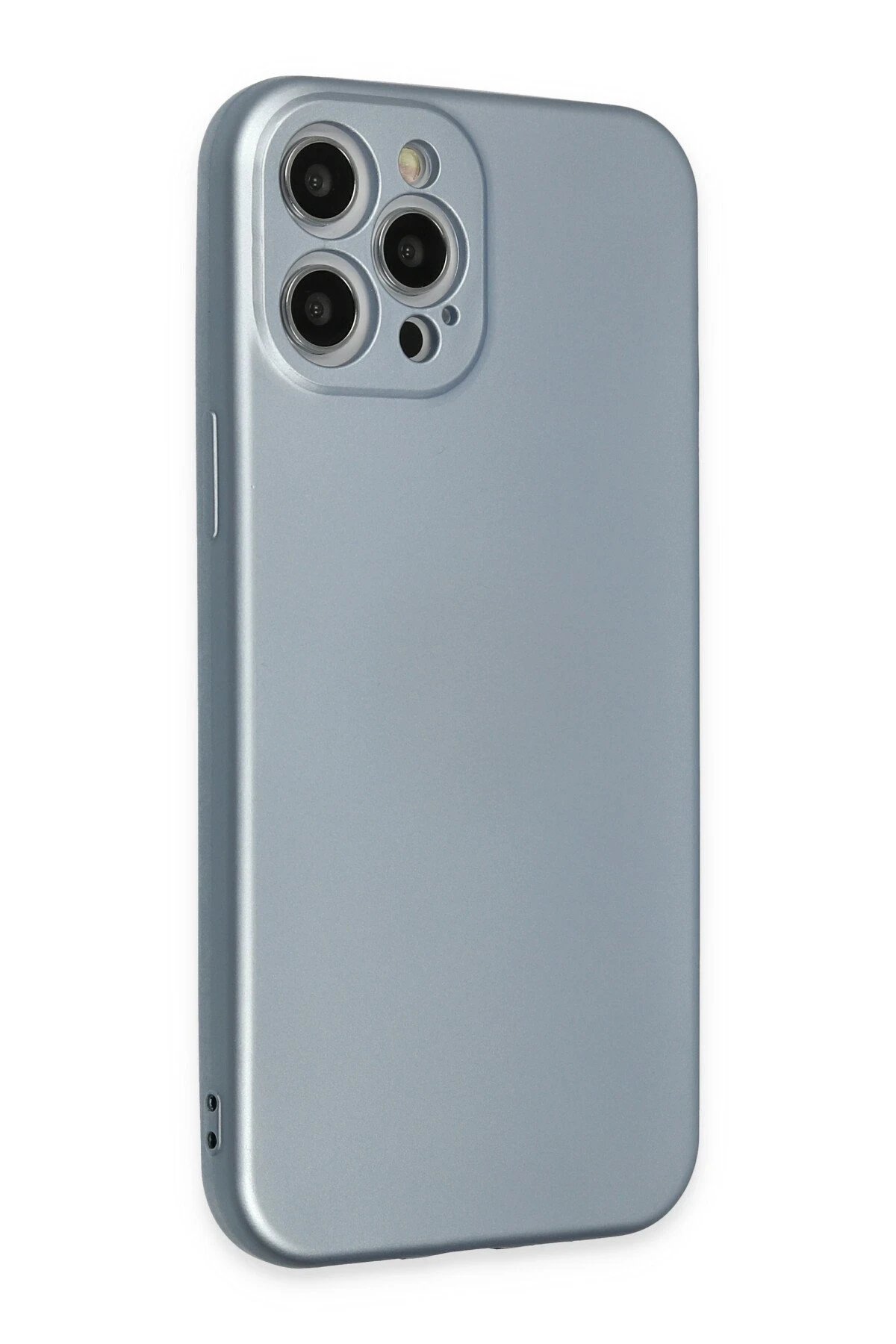 Newface iPhone 12 Pro Max Kılıf Nano içi Kadife Silikon - Sky Blue