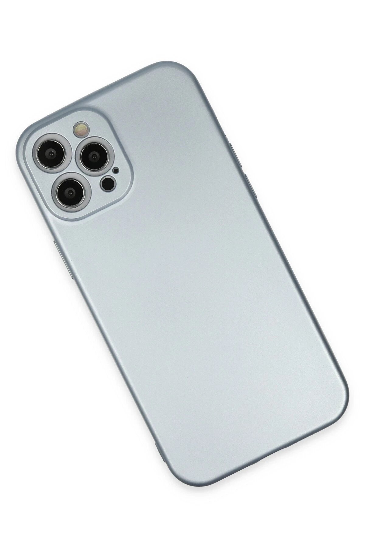 Newface iPhone 12 Pro Max Kılıf Nano içi Kadife Silikon - Sky Blue