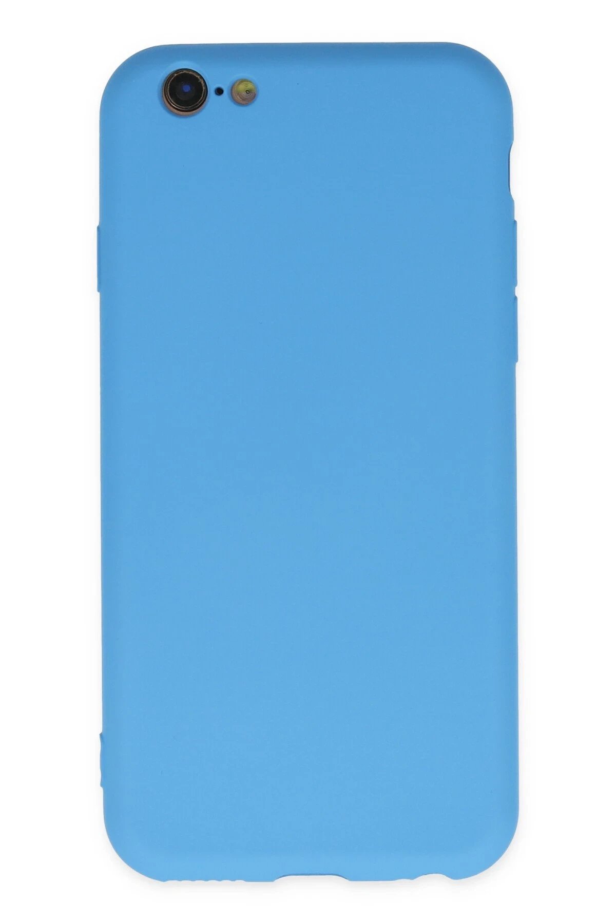 Newface iPhone 6 Plus Kılıf Nano içi Kadife Silikon - Mavi