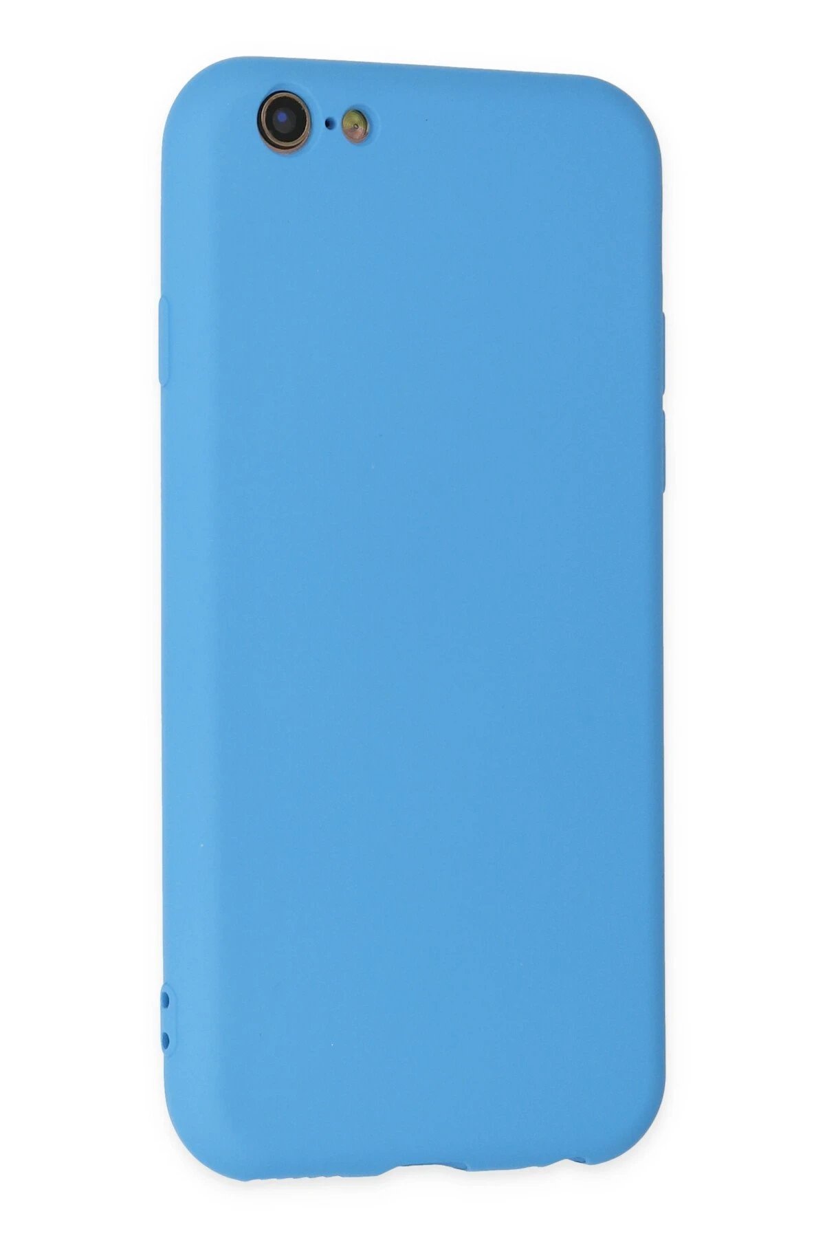 Newface iPhone 6 Plus Kılıf Nano içi Kadife Silikon - Mavi