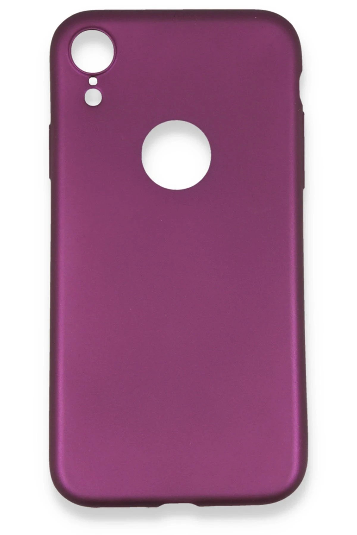 Newface iPhone XR Kılıf First Silikon - Mürdüm